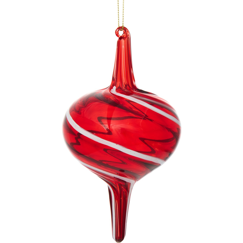 Pointed Swirl Droplet Red Image 1