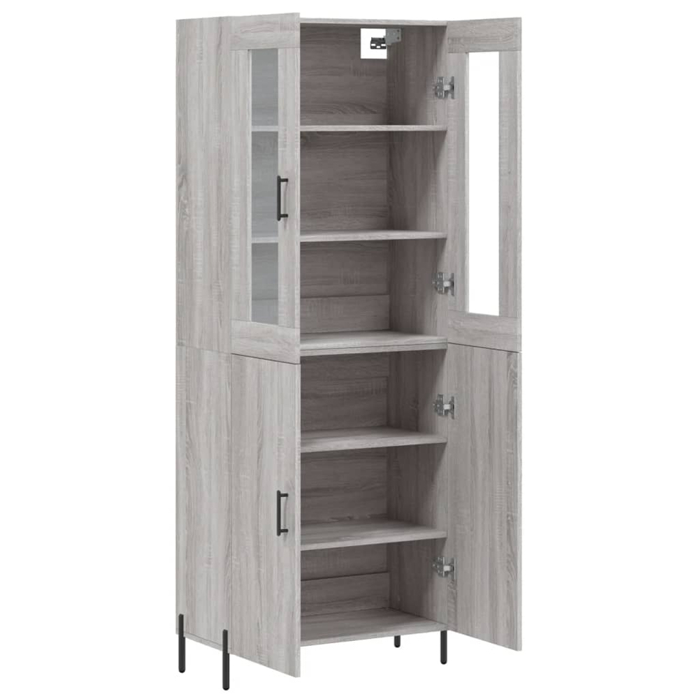 vidaXL 4 Door Grey Sonoma Highboard Image 4