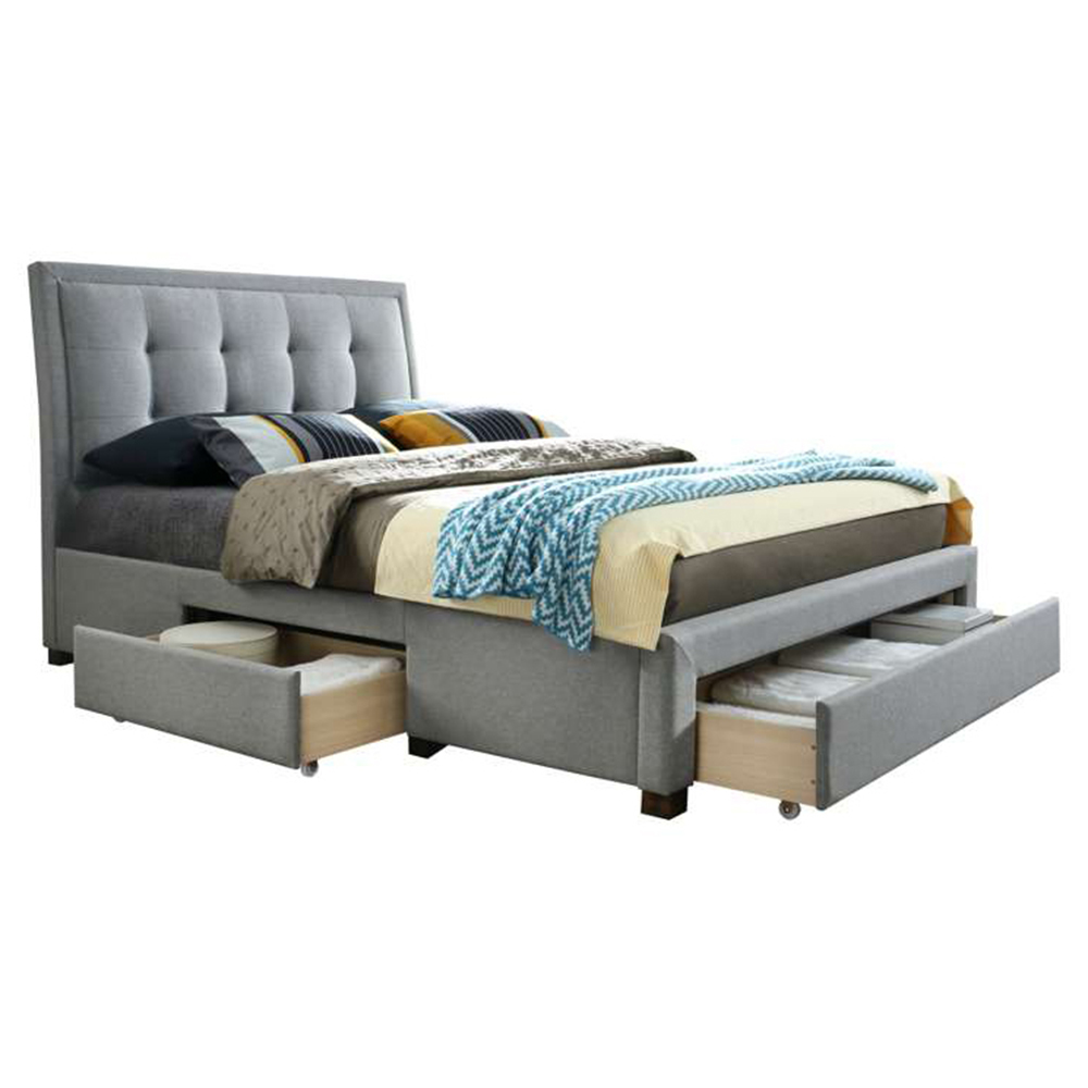 Shelby King Size Grey Bed Frame Image 3