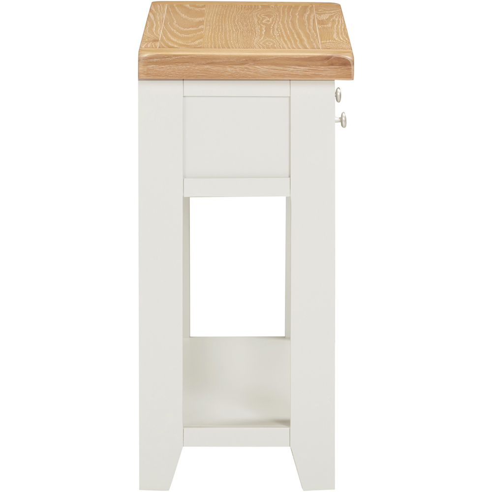 Seconique Windsor 2 Drawer Ivory and Oak Console Table Image 5