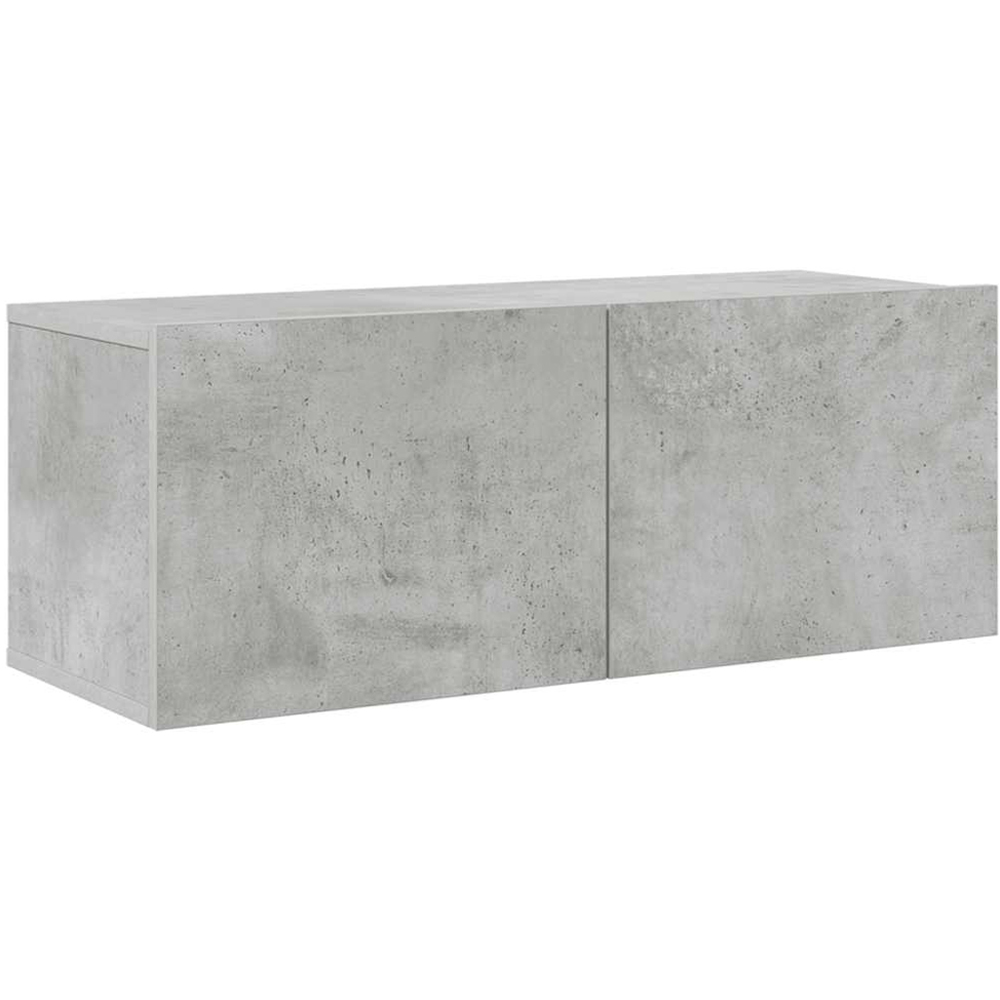 vidaXL 7 Door Concrete Grey Wall Mounted TV Cabinet Image 4