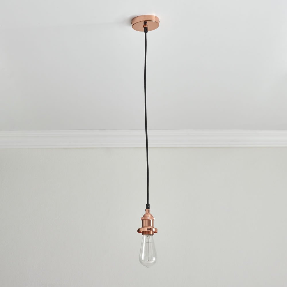 Wilko Copper Effect Suspension Lighting Kit Image 3