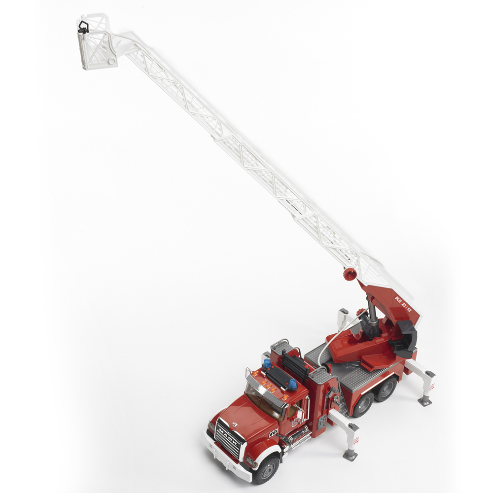 Bruder Kids MACK Granite Fire Engine with Ladder and Water Pump Playset Model Image 5
