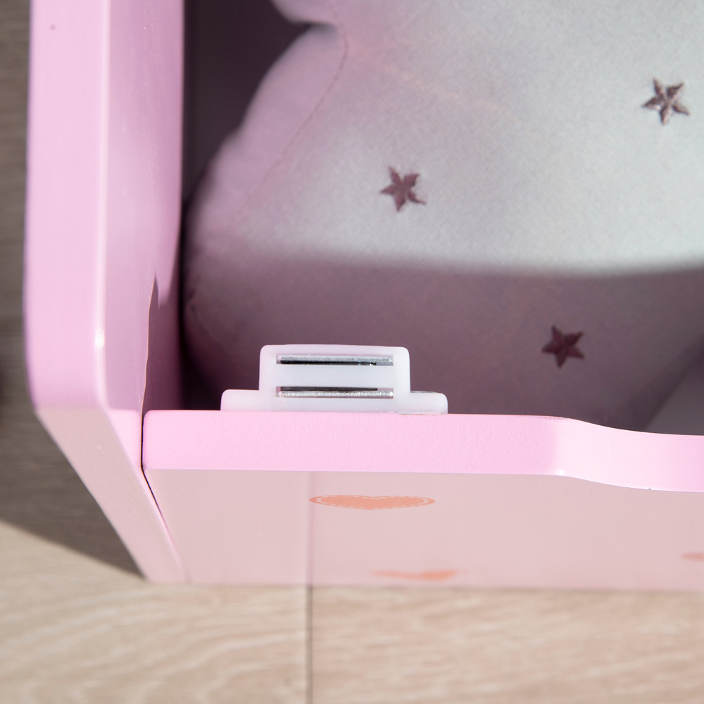 Playful Haven Pink Kids Storage Bench Image 3