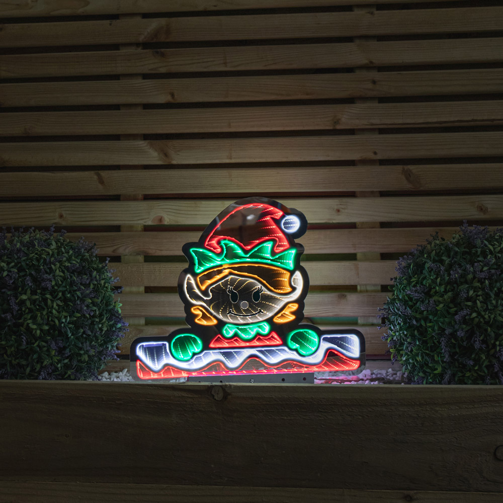 Samuel Alexander Multicolour Infinity LED Light Up Elf Girl Christmas Decoration Image 3