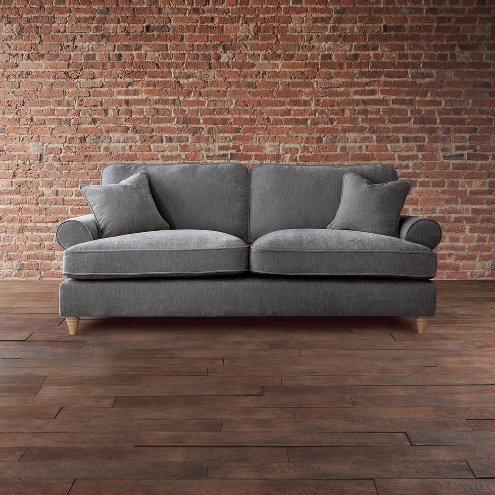 The Victoria 3 Seater Charcoal Sofa Image 3