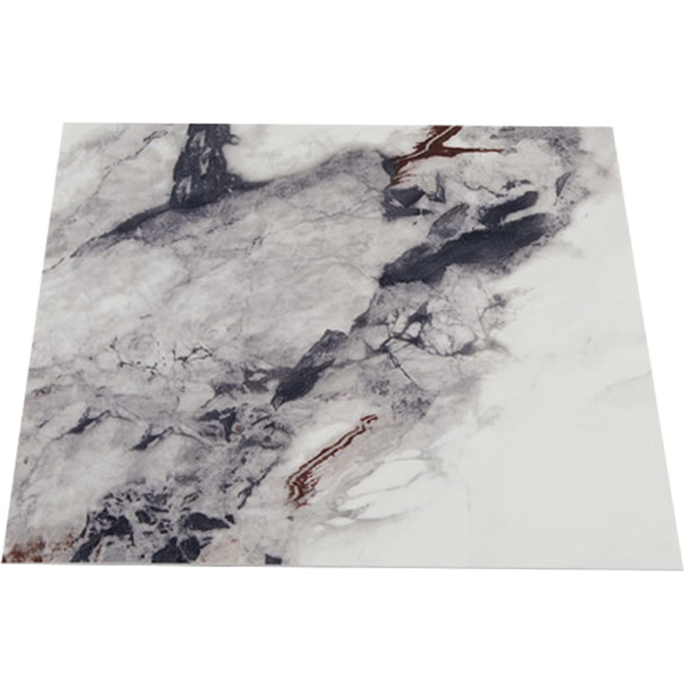 Living and Home Marble Patterned White and Black PVC Self Adhesive Wall Sticker 10 Pack Image 2