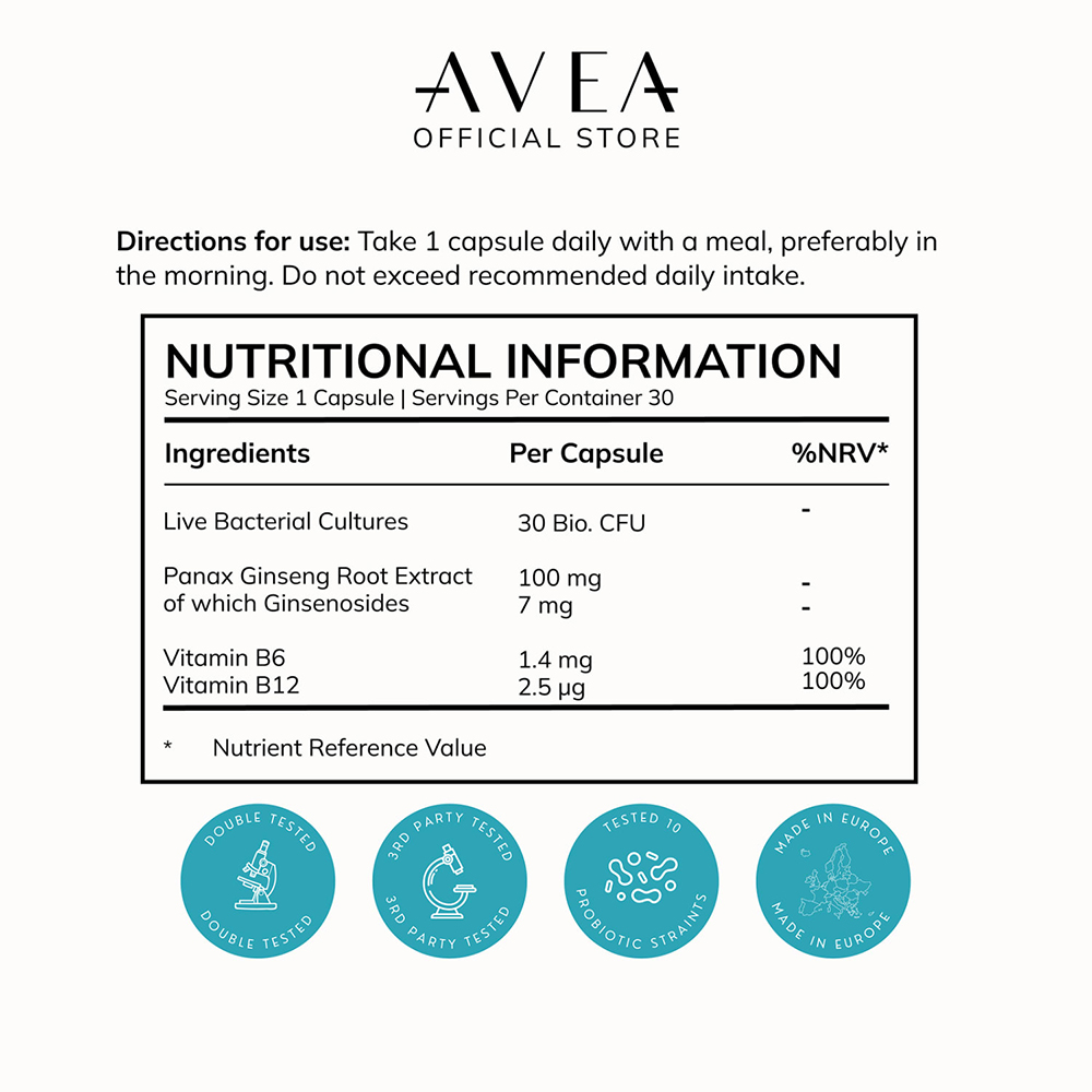 AVEA Biomind Probiotic and Brain Health Supplement 30 Pack Image 6