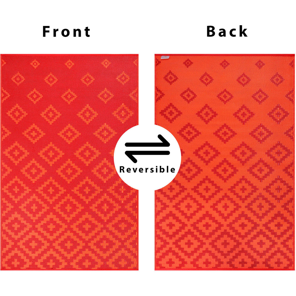 Green Decore Bettina Red and Orange Outdoor Rug 120 x 180cm Image 4