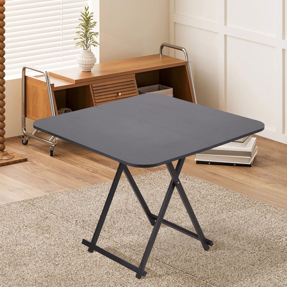 Living and Home 2 Seater Black Foldable MDF Dining Table Image 6
