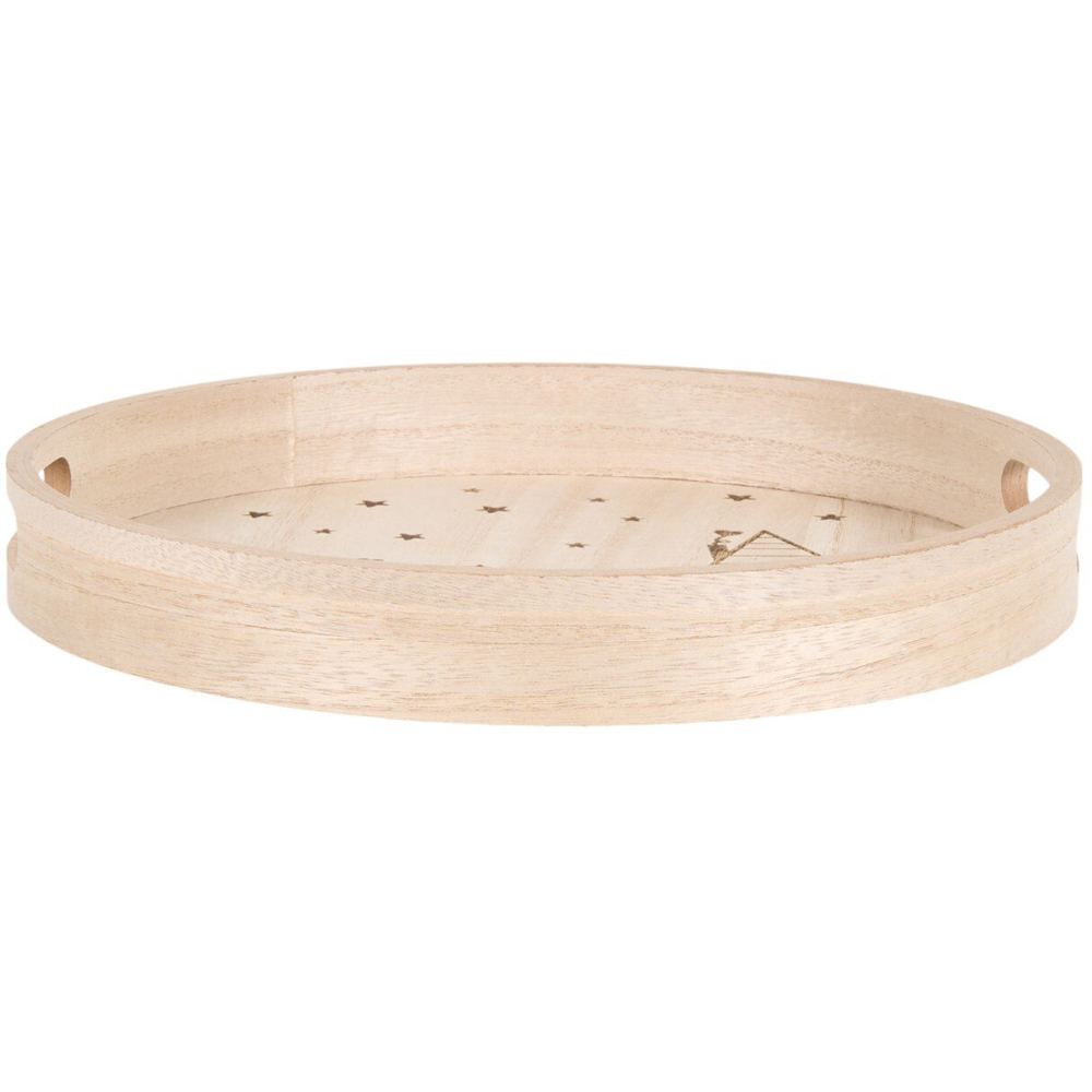 Scandi Wooden Tray Natural Image 2