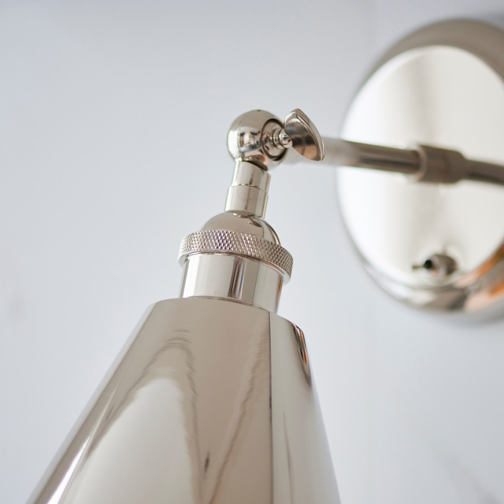 Merano Brescia Bright Nickel Plate Wall Light Image 4