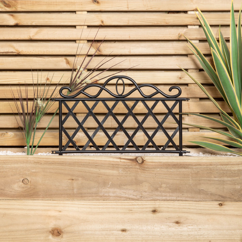 Samuel Alexander Black Plastic Garden Patio Lawn Border Fence Edging Image 2
