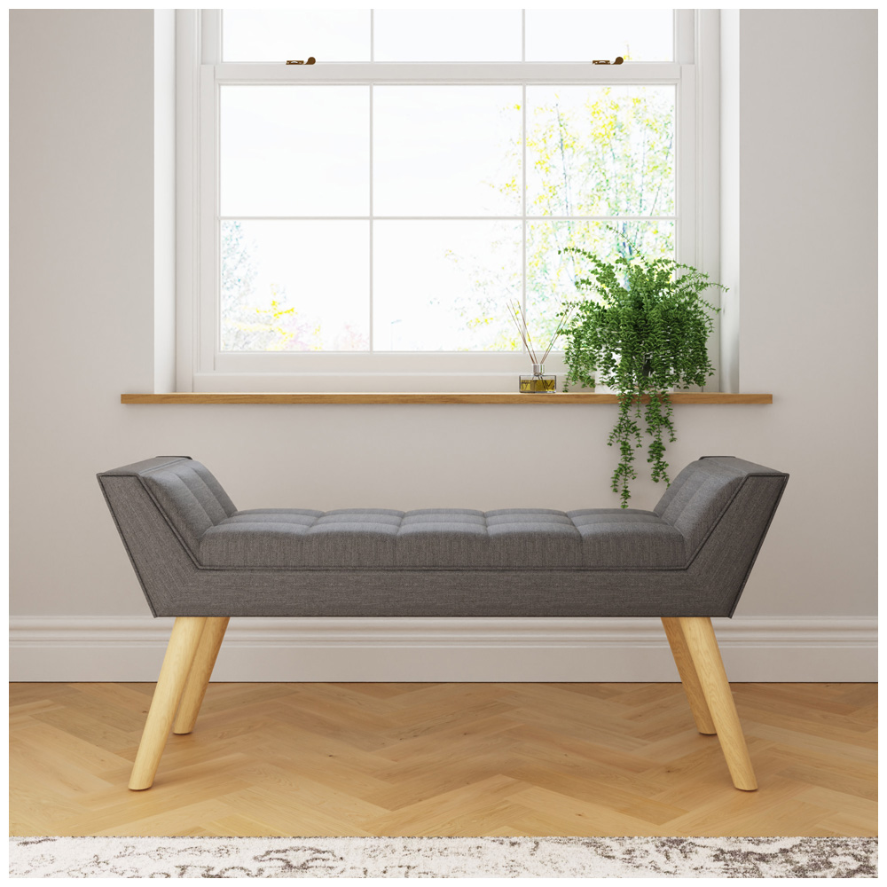 GFW Milan Dark Grey Ottoman Window Seat Image 8