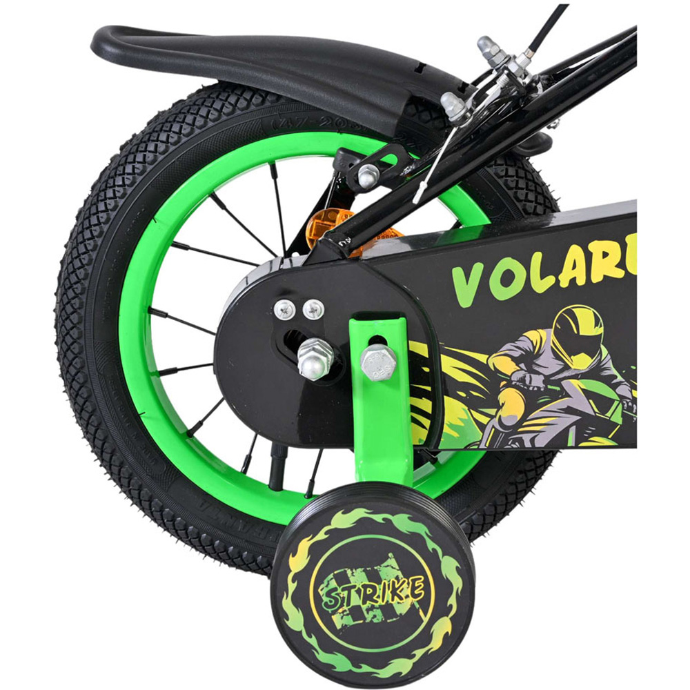 Volare Strike Kids 12 inch Green and Black Bike with Stabilisers Image 7