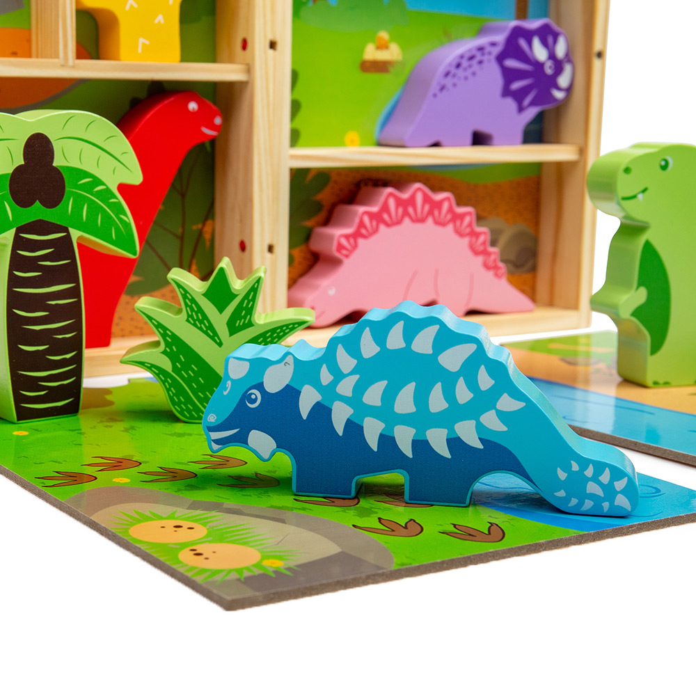 Bigjigs Toys Wooden Dinosaur Animal Playbox Multicolour Image 5