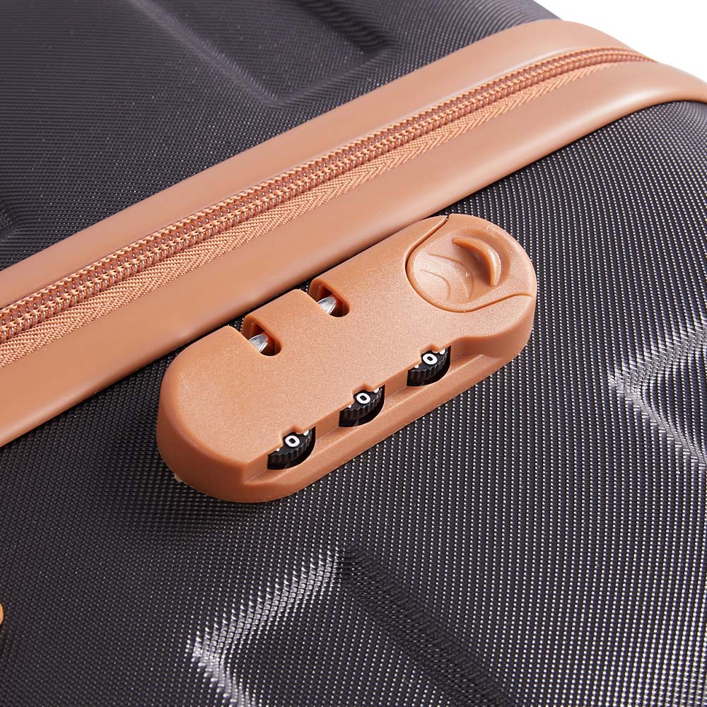 H&O Direct Set of 4 Black ABS Hardshell Suitcase Set Image 6