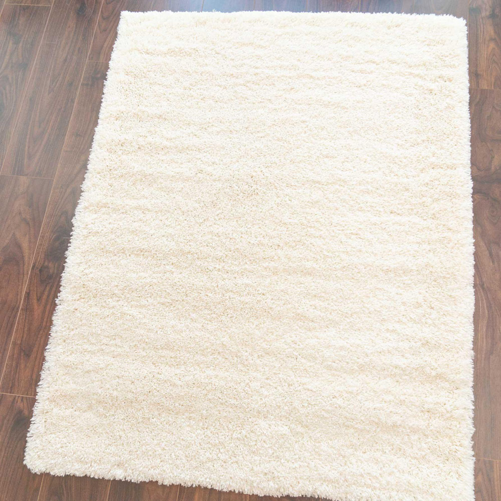 Kukoon Nore Cream Shaggy Rug 120 x 170cm Image 1