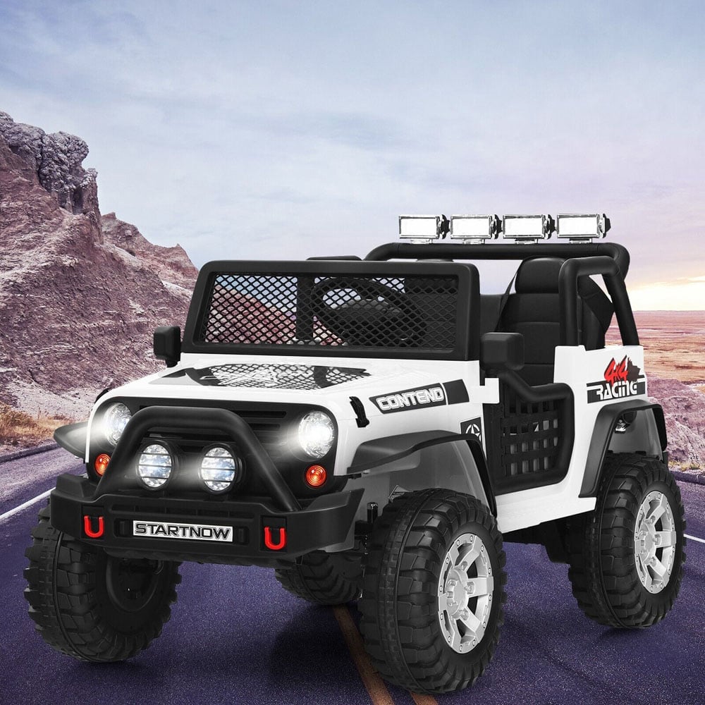 Costway White 2 Seater Kids Ride on Truck with Remote Control Image 5