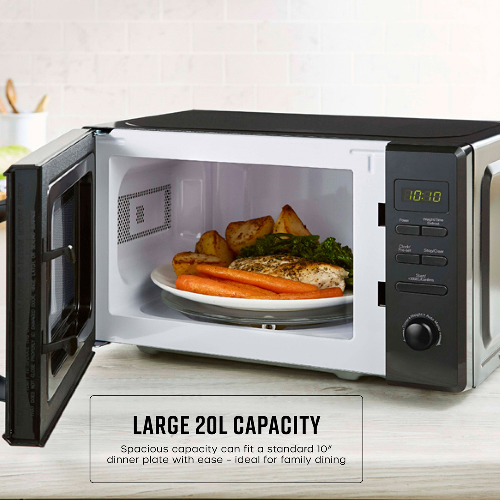 Swan SM4421BLK Black Microwave Digital 20L 800W Image 4