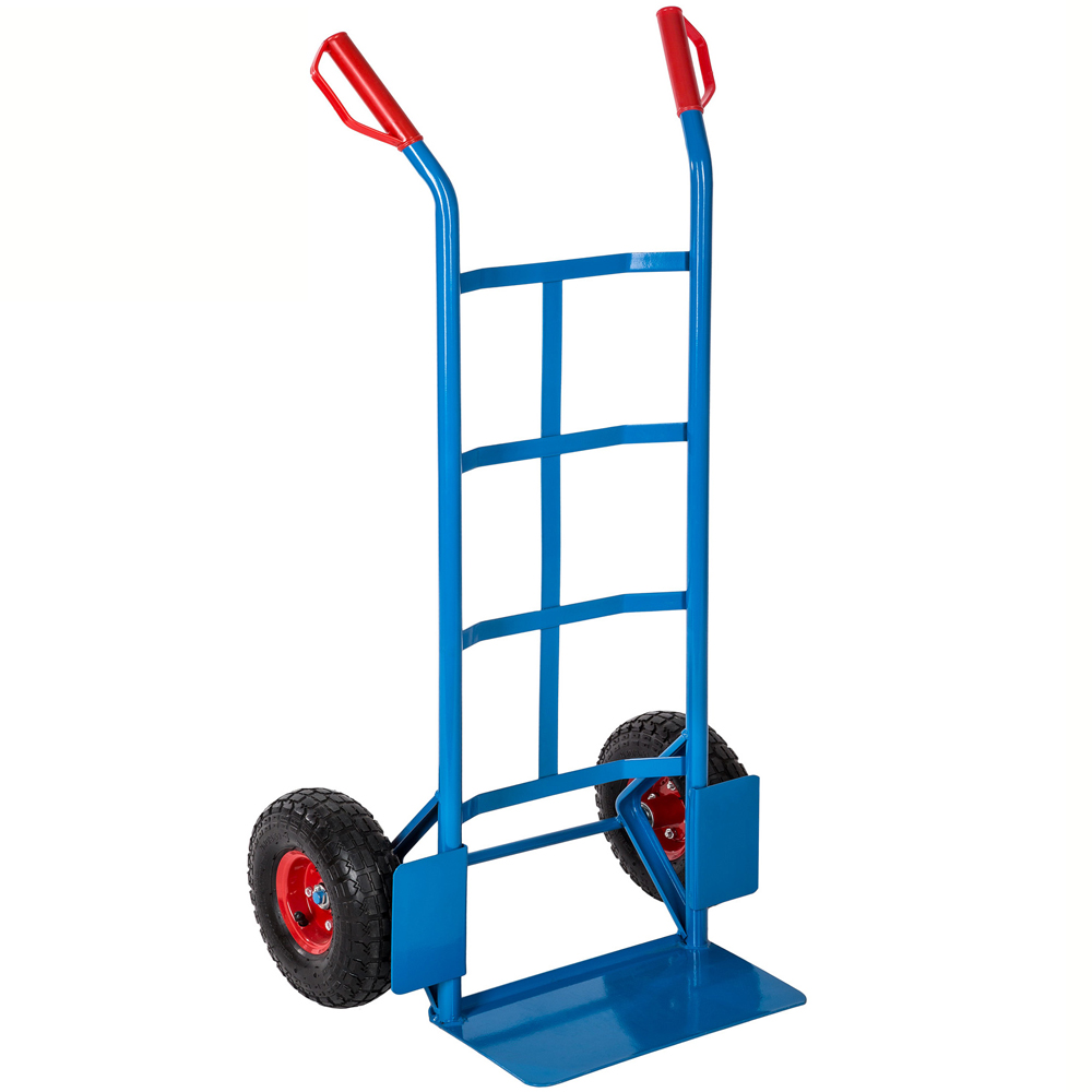 tectake Blue Steel Frame Sack Barrow with 200kg Load Capacity Image 1