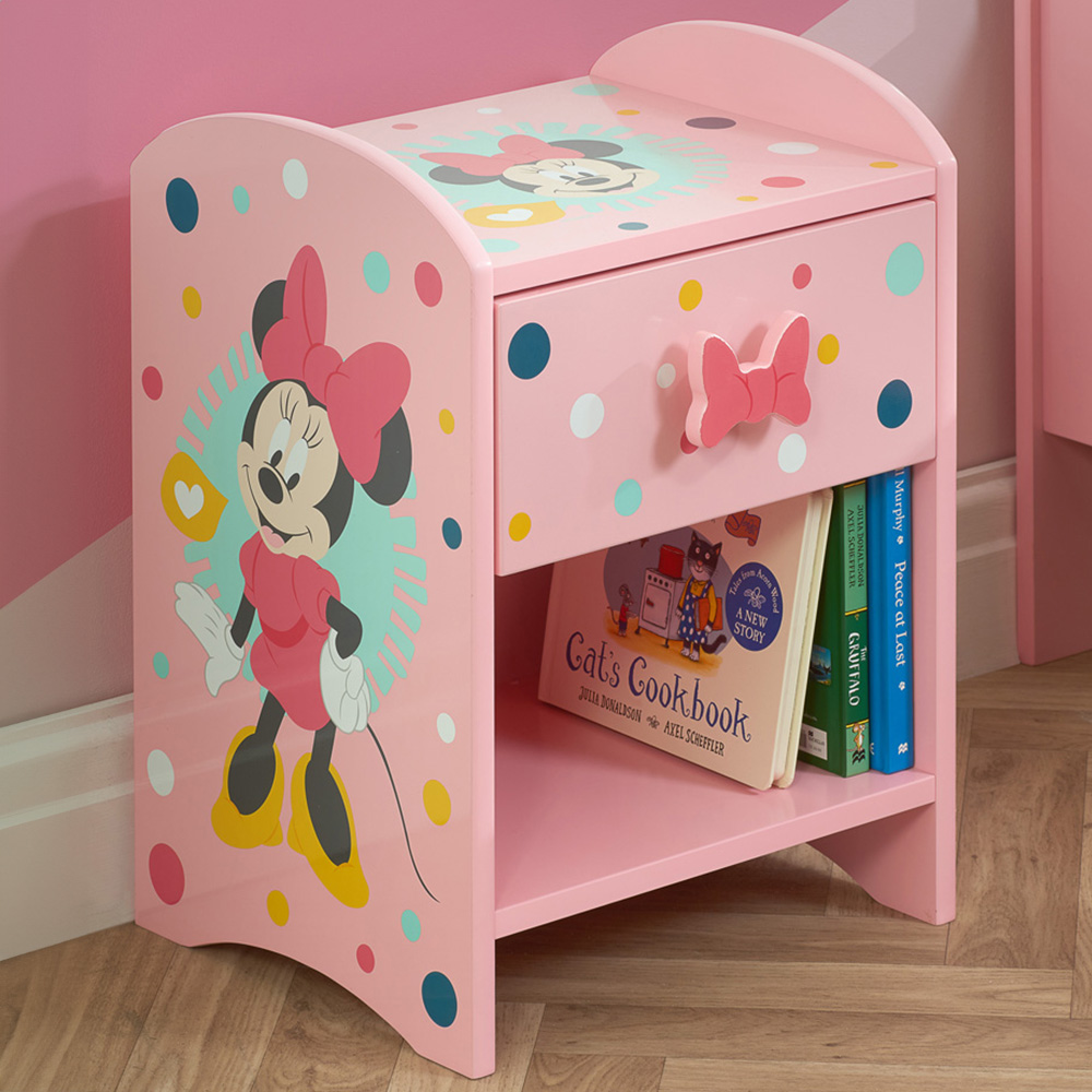 Disney Minnie Mouse Bedside Table Image 1