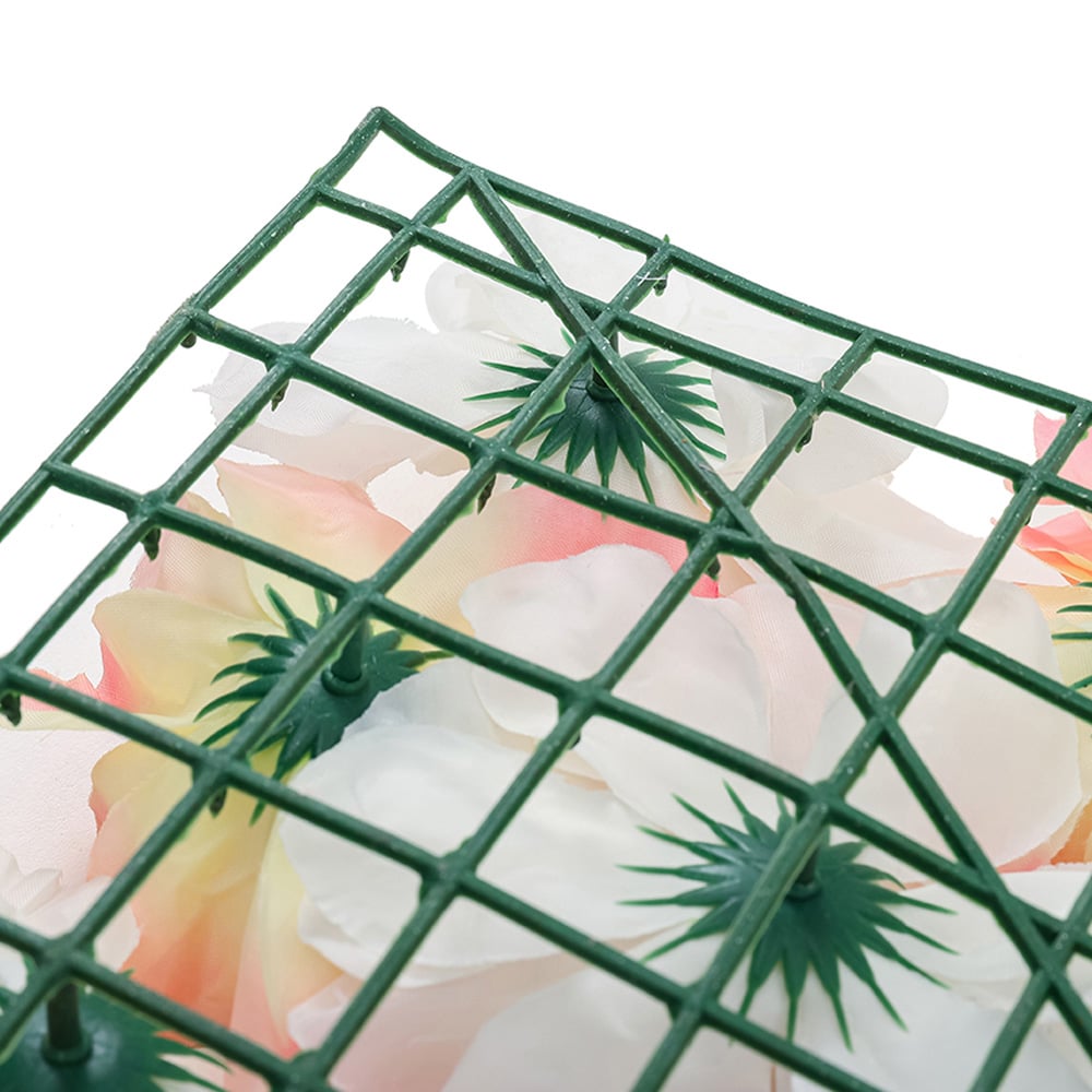 Living and Home Light Orange and Pink Artificial Rose Backdrop Wall Panel 60 x 40cm Image 6