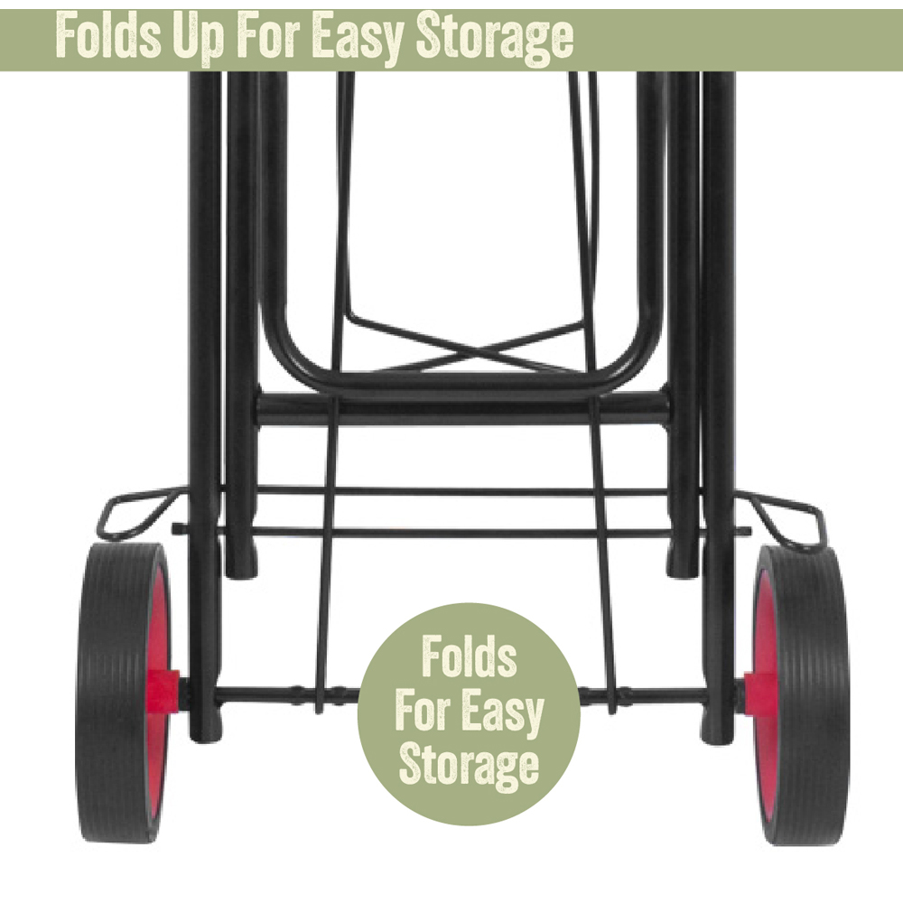 Milestone Camping Heavy Duty Steel Kit Trolley with Elastic Straps Image 4