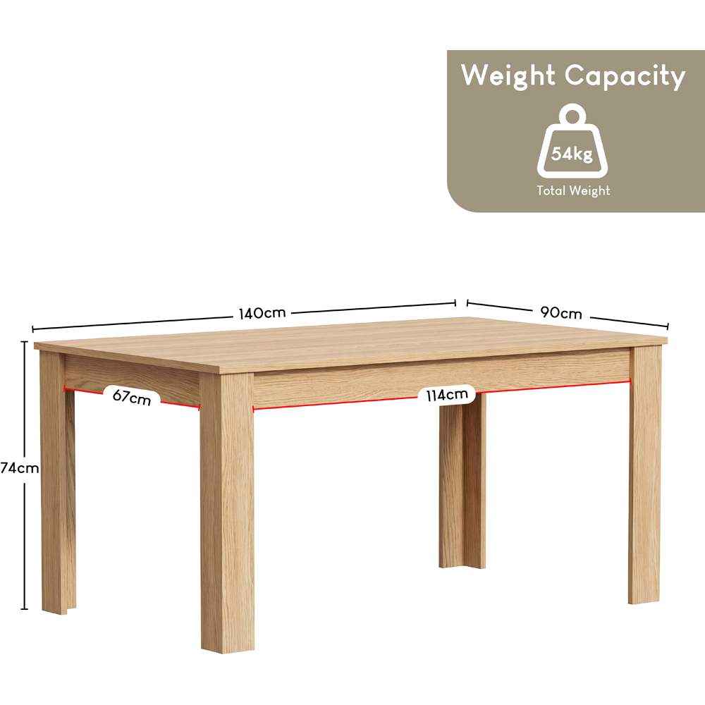 VIDA DESIGNS Medina 6 Seater Dining Table Oak Image 9