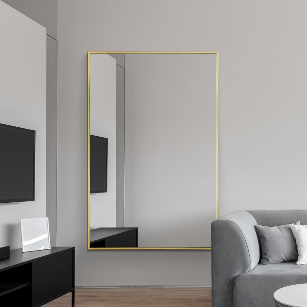 The Artus Gold Aluminium Wall Mirror 120 x 80cm Image 2