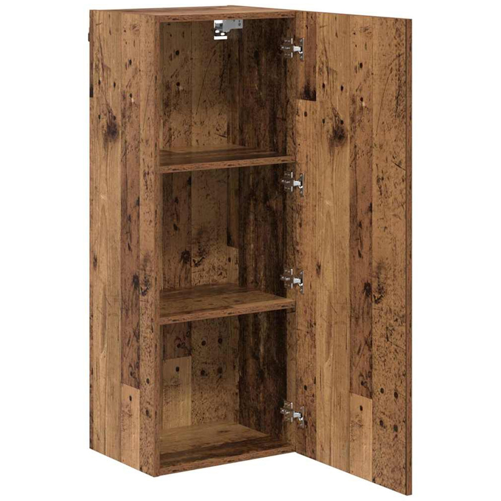 vidaXL Single Door Old Wood Wall Mounted Rectangular TV Cabinet Image 5