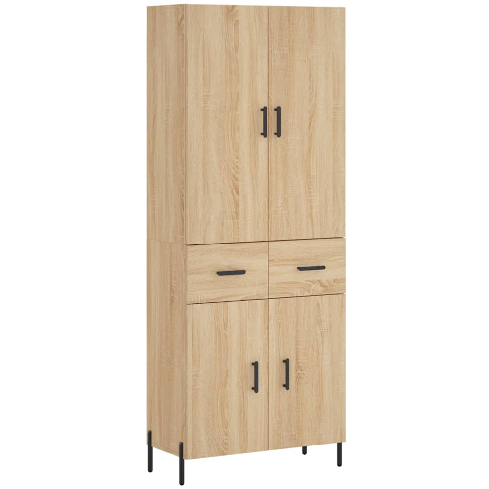 vidaXL 4 Door 2 Drawer Sonoma Oak Highboard Image 2