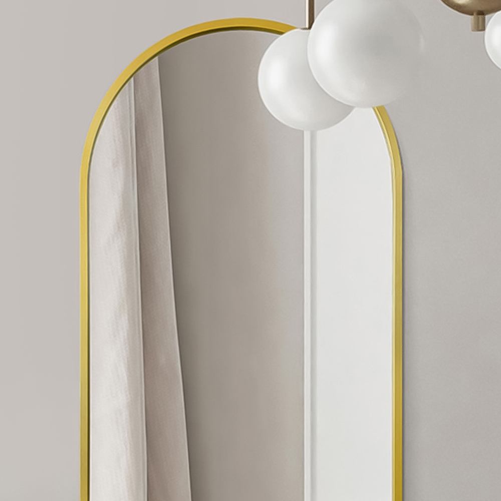 The Arcus Gold Arched Leaner Wall Mirror 160 x 80cm Image 3
