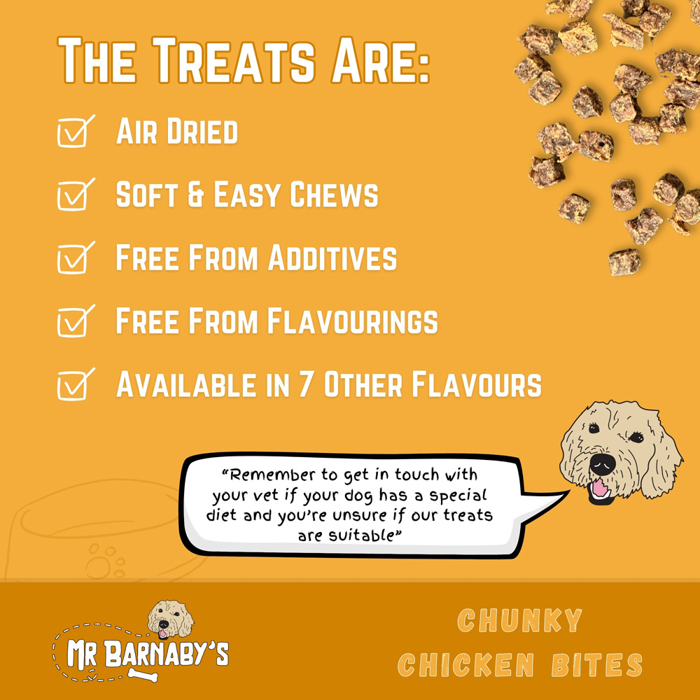 Mr Barnaby's Chunky Chicken Bites Dog Treats 6 Pack Image 6