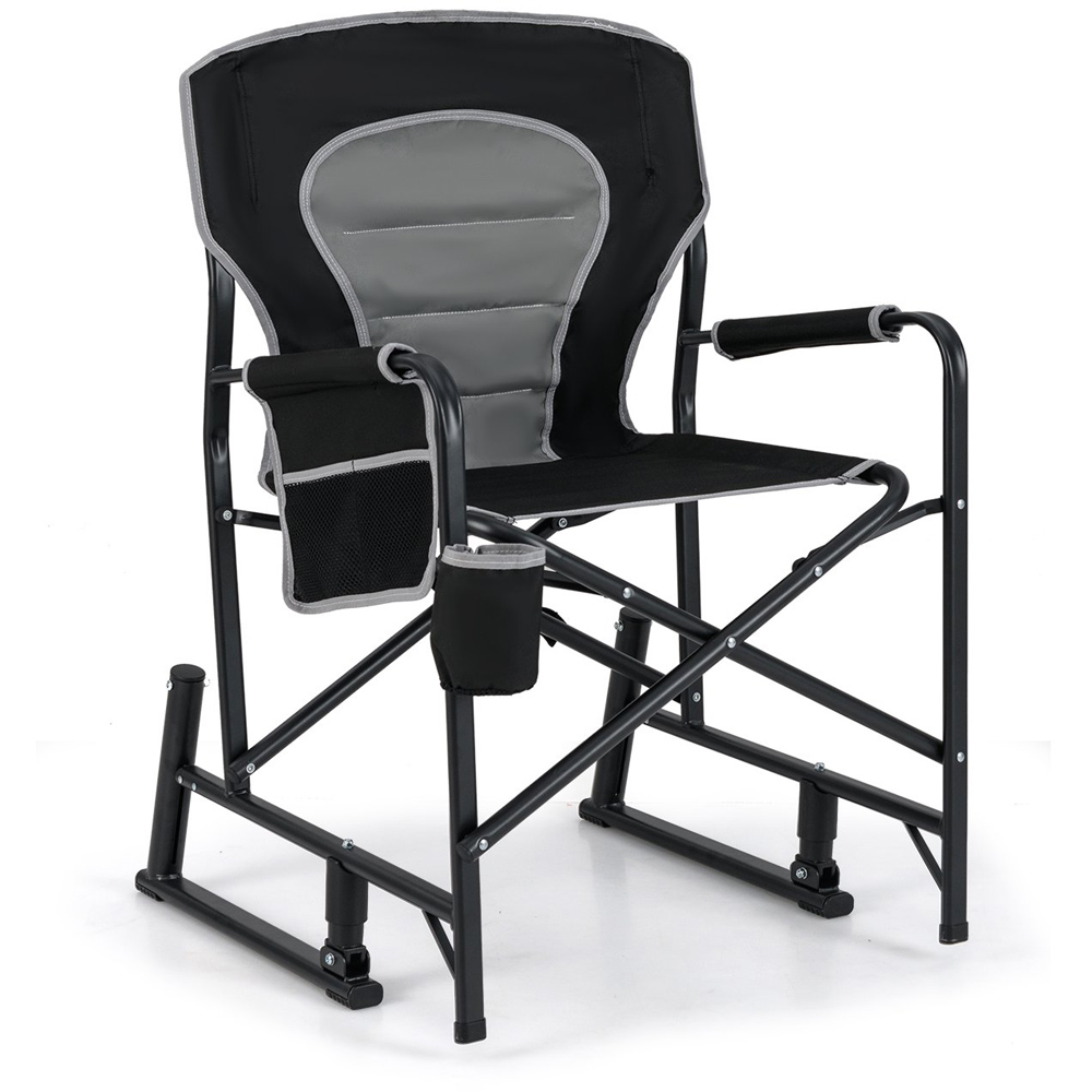 Costway Black Foldable Rocking Chair Image 3