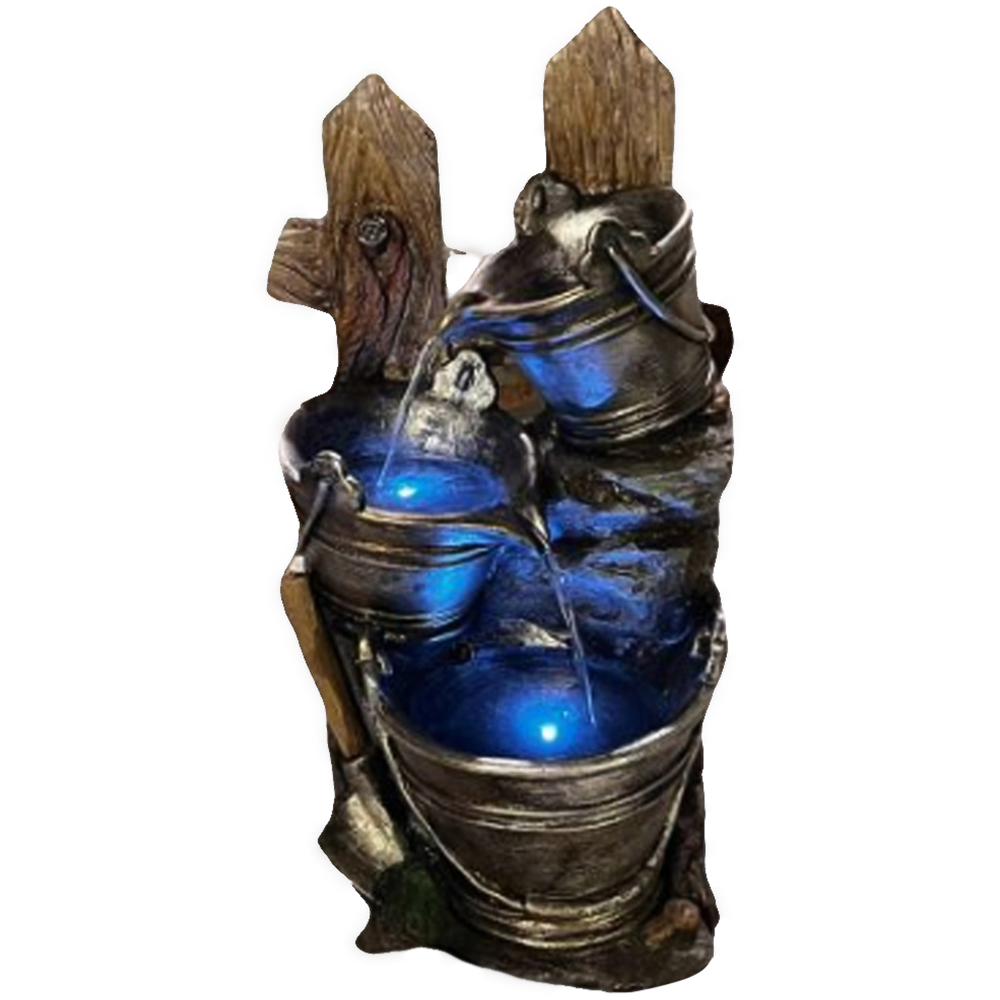 Tranquillity Metal Pouring Jugs Solar Powered LED Water Feature Image 1
