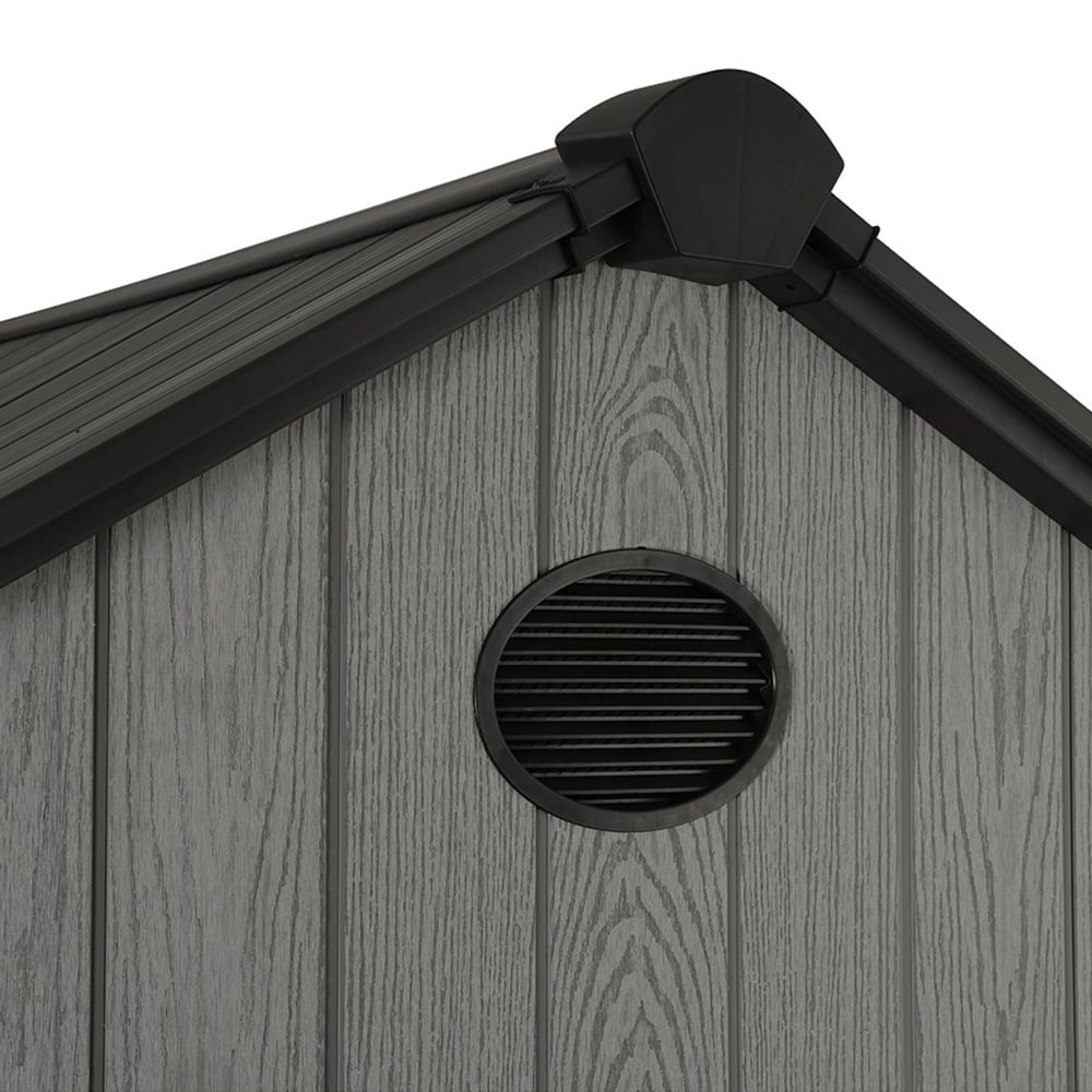 Living and Home 6 x 6ft Grey Apex Garden Tool Shed Image 5