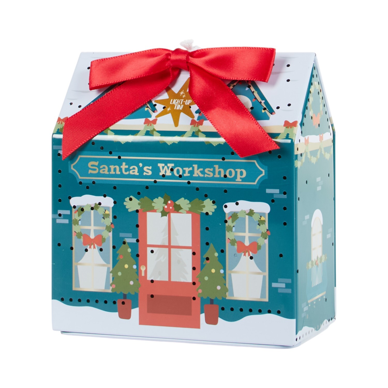 8 Piece Caramels in Light Up Tin House Image 3