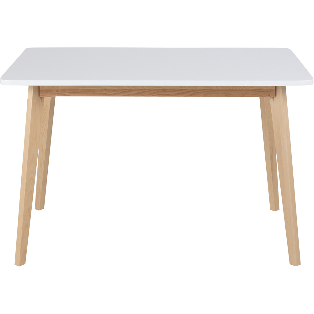 Florence Raven Dining Table White and Oak Image 3