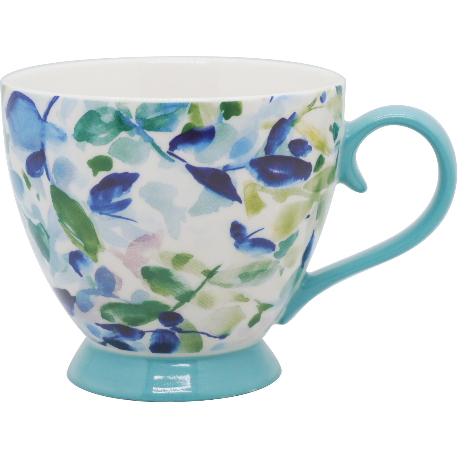 Blue Floral Print Mug Image