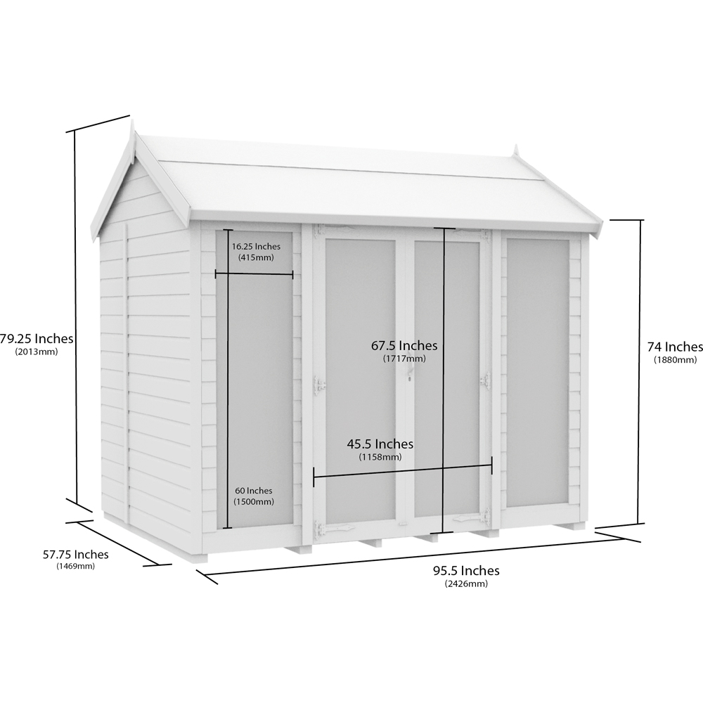 DIY Sheds 8 x 5ft Tongue and Groove Timber Apex Summerhouse Image 7