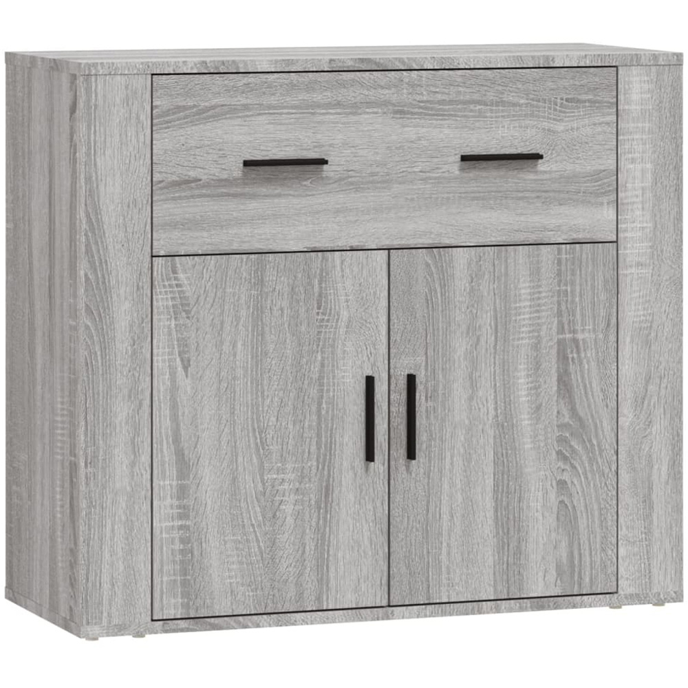 vidaXL 2 Door 7 Drawer Grey Sonoma Sideboard Image 6