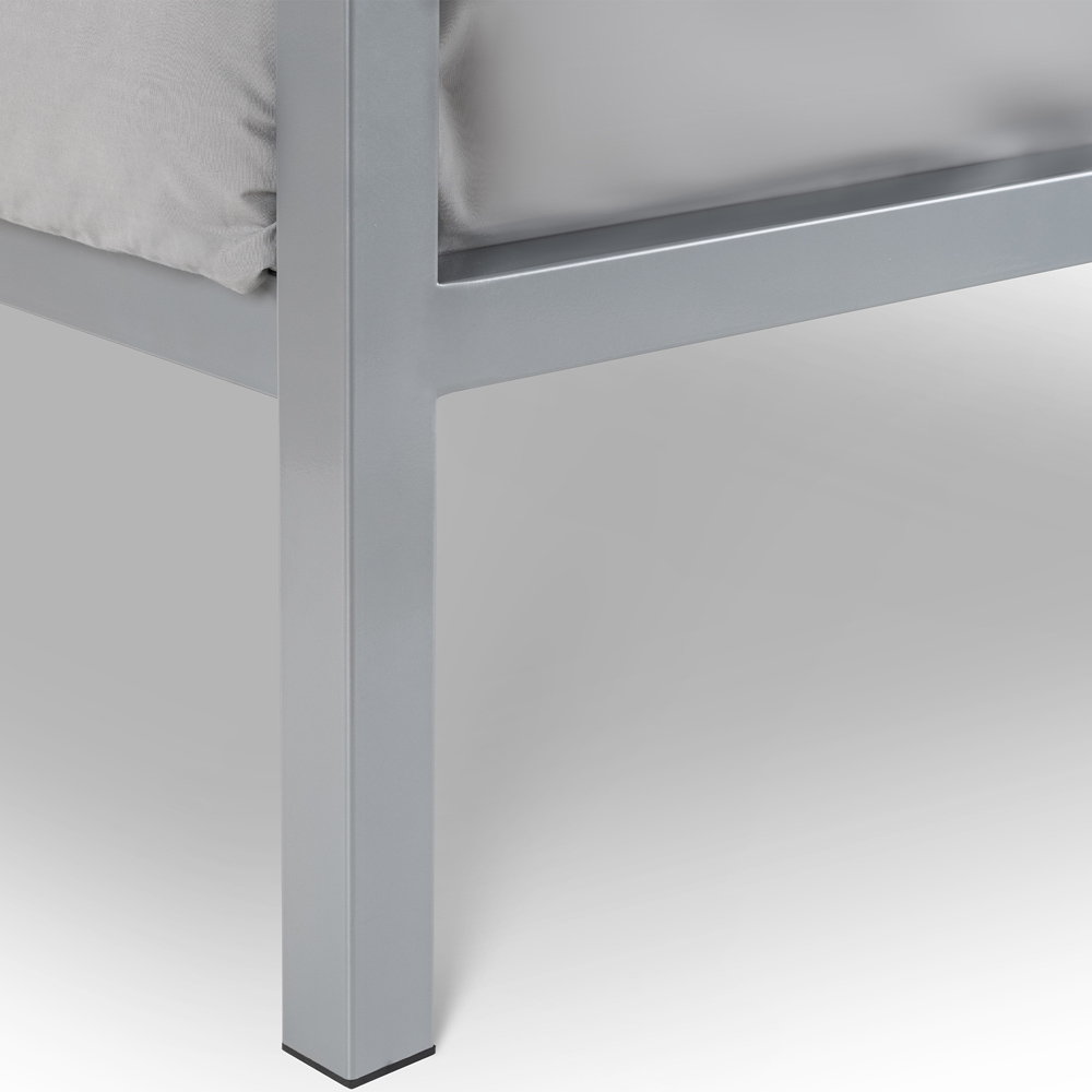 Julian Bowen Soto Small Double Silver Metal Bed Image 6