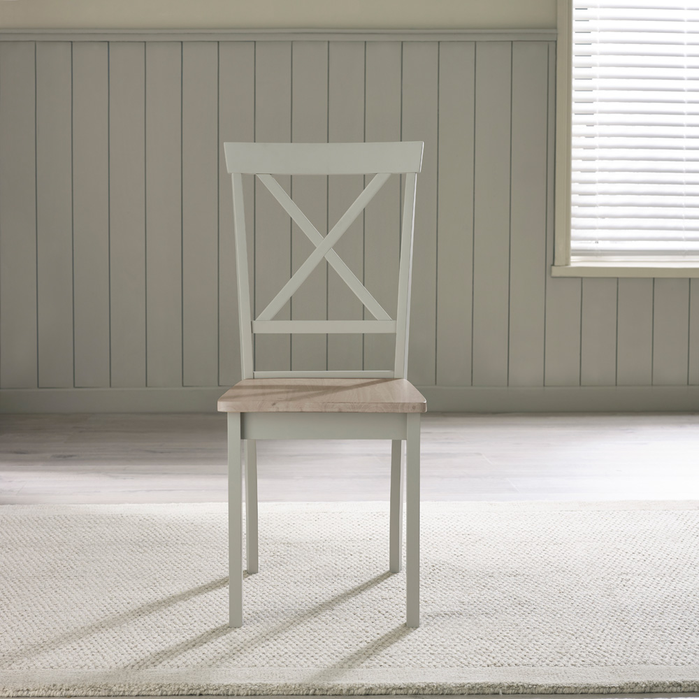 Furniturebox Bodmin Marros 4 Seater Round Wooden Dining Set Grey Image 9