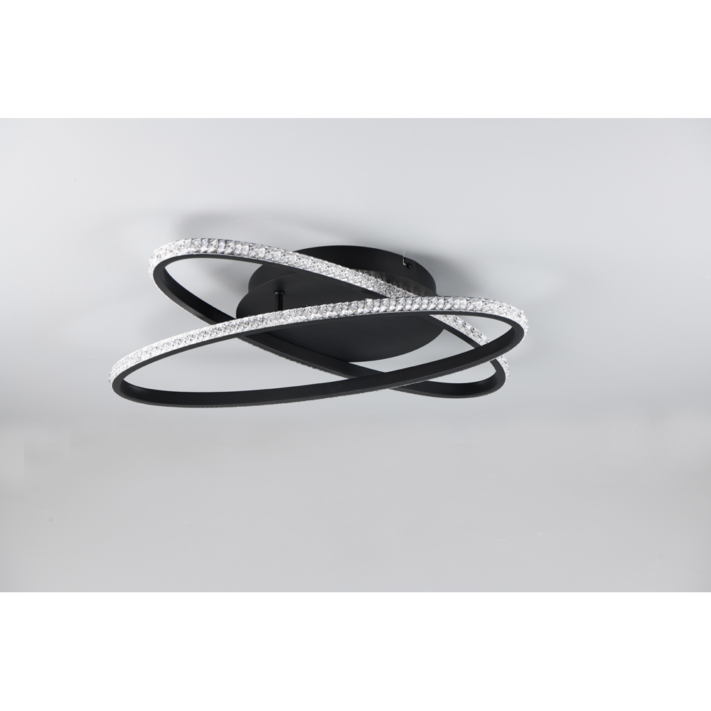 TRIO Lane Matt Black LED Ceiling Light Image 7