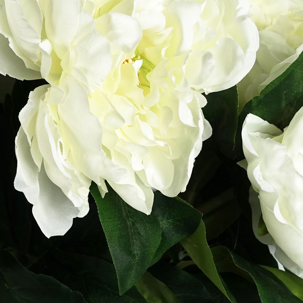 Leaf White Peony Artificial Stem 80cm 6 Pack Image 5
