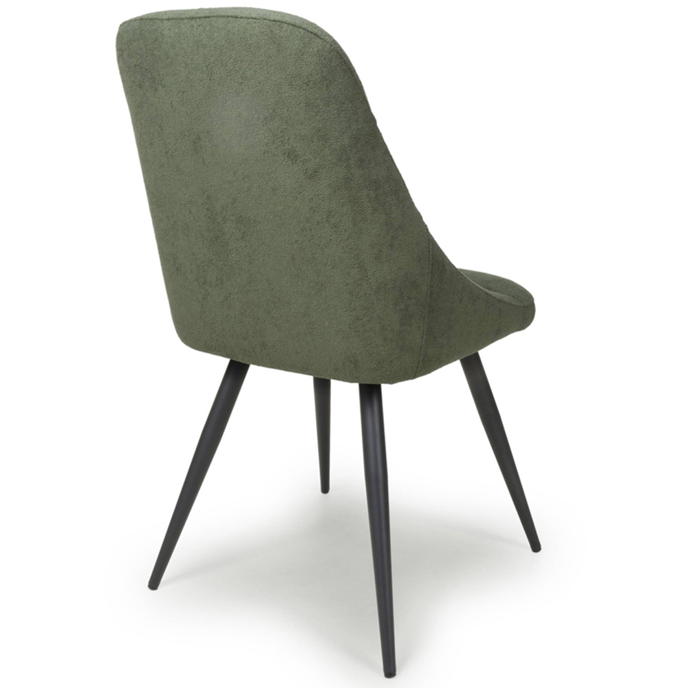 Shankar Cornith Set of 2 Green Linen Dining Chair Image 3