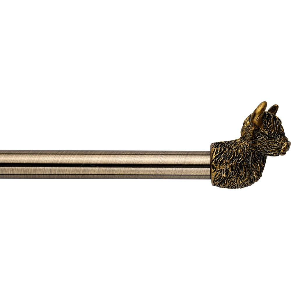 Highland Cow Curtain Pole Brass Image 1