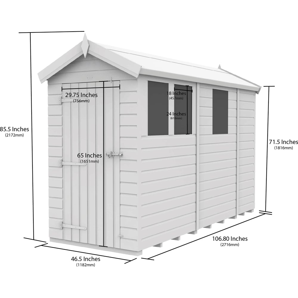 DIY Sheds 4 x 9ft Tongue and Groove Timber Apex Security Garden Shed Image 8