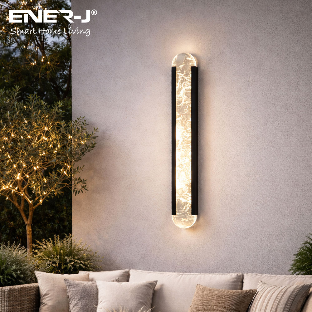 ENER-J AuroraGlow 16W CCT Adjustable and Dimming Designer Acrylic LED Wall Light 60 x 9cm Image 4